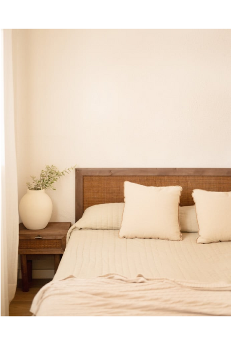 Woven Raffia Fiber Headboard | Decowood Olivia | Oroa.com