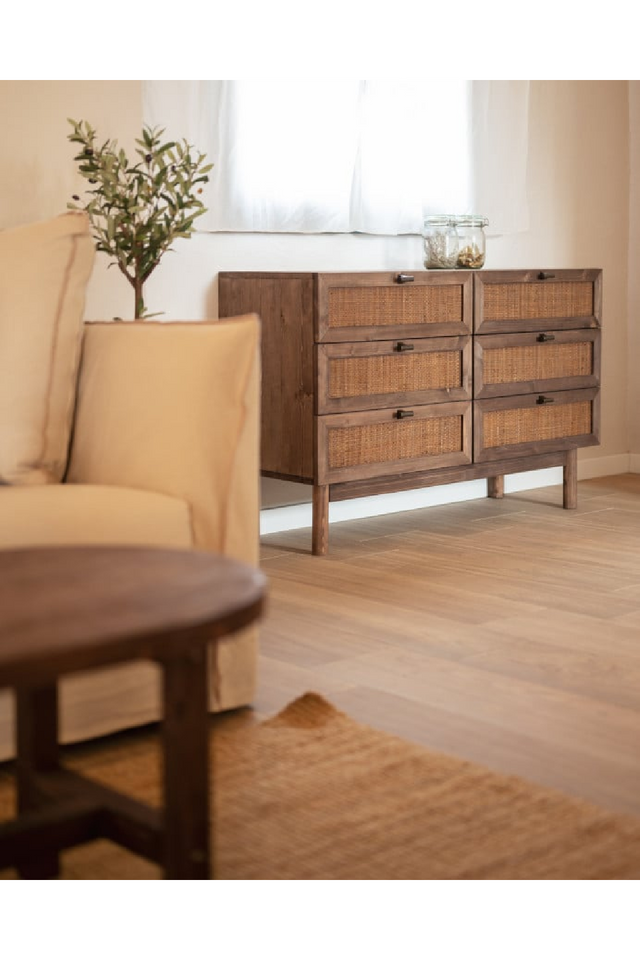 Solid Wood 6-Drawer Chest | Decowood Olivia | Oroa.com