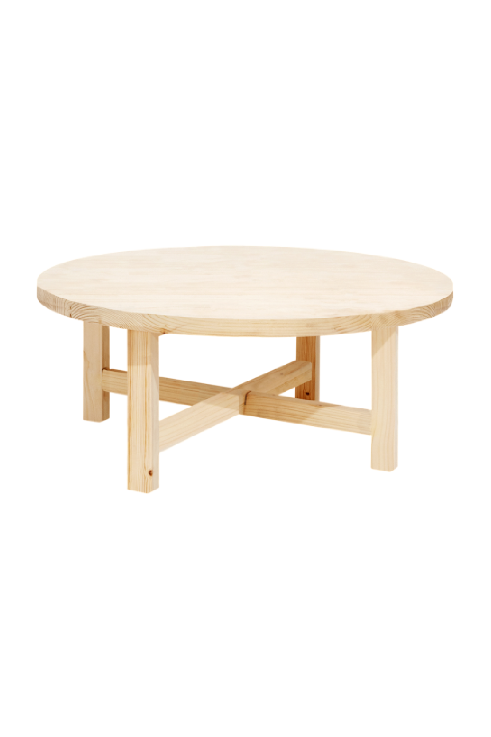 Round Solid Wood Coffee Table | Decowood Olivia | Oroa.com