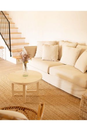 Round Solid Wood Coffee Table | Decowood Olivia | Oroa.com