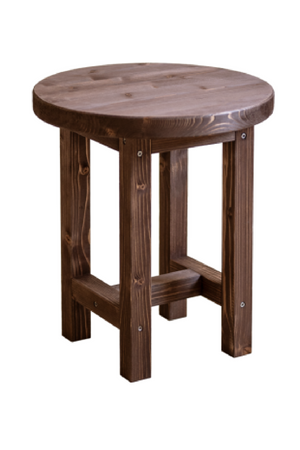 Round Wooden Bedside Table | Decowood Olivia | Oroa.com