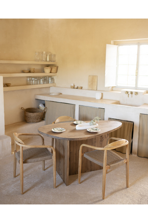 Organic-Shaped Wooden Dining Table | Decowood Mur | Oroa.com