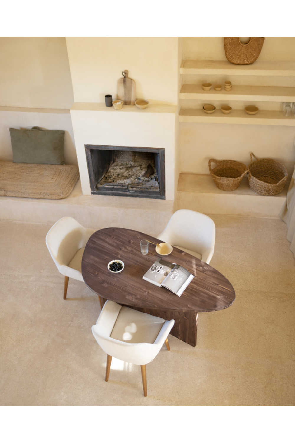 Organic-Shaped Wooden Dining Table | Decowood Mur | Oroa.com