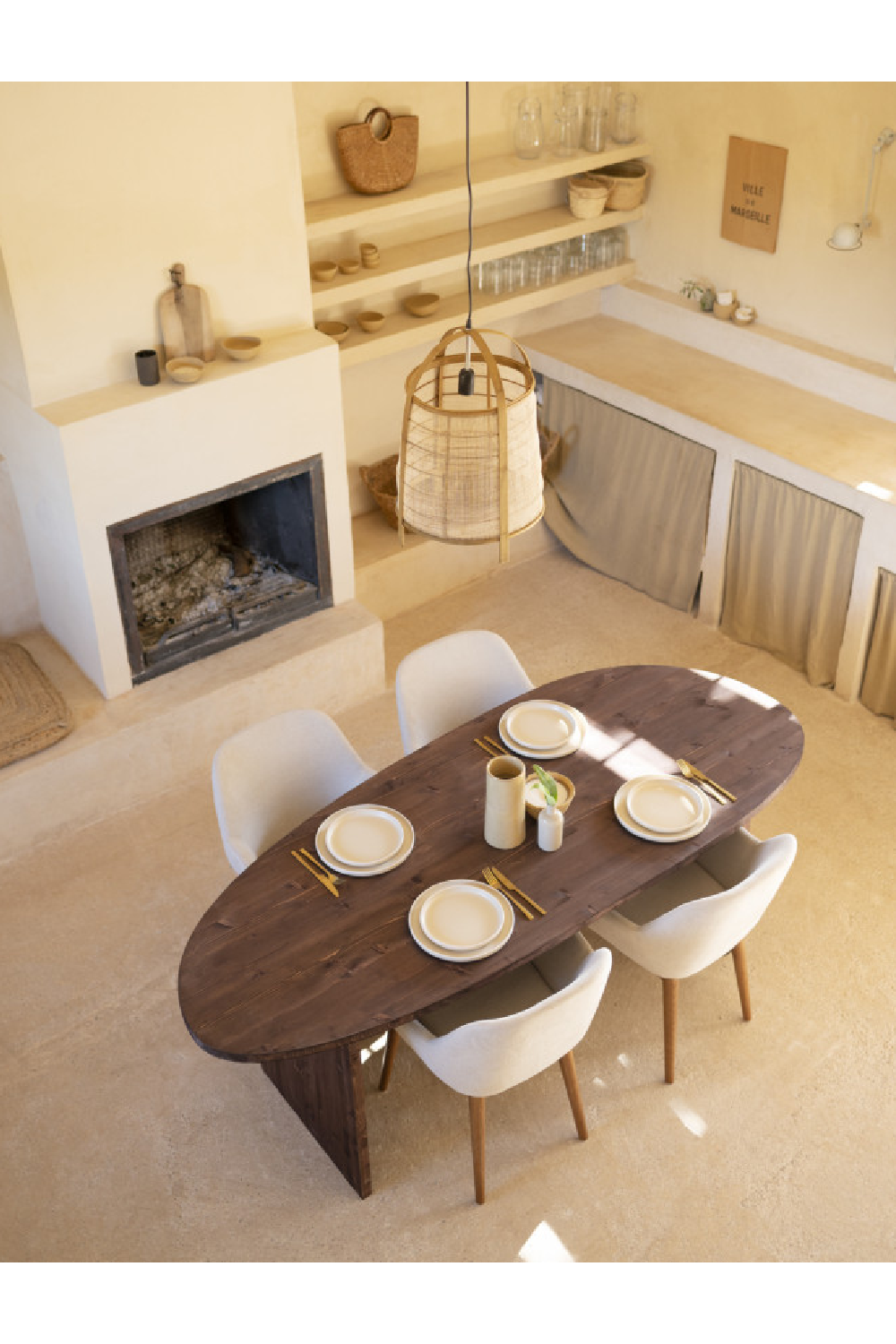 Asymmetrical Oval Dining Table | Decowood Mur | Oroa.com