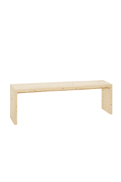 Angular Solid Wood Bench | Decowood Telva | OROA.com