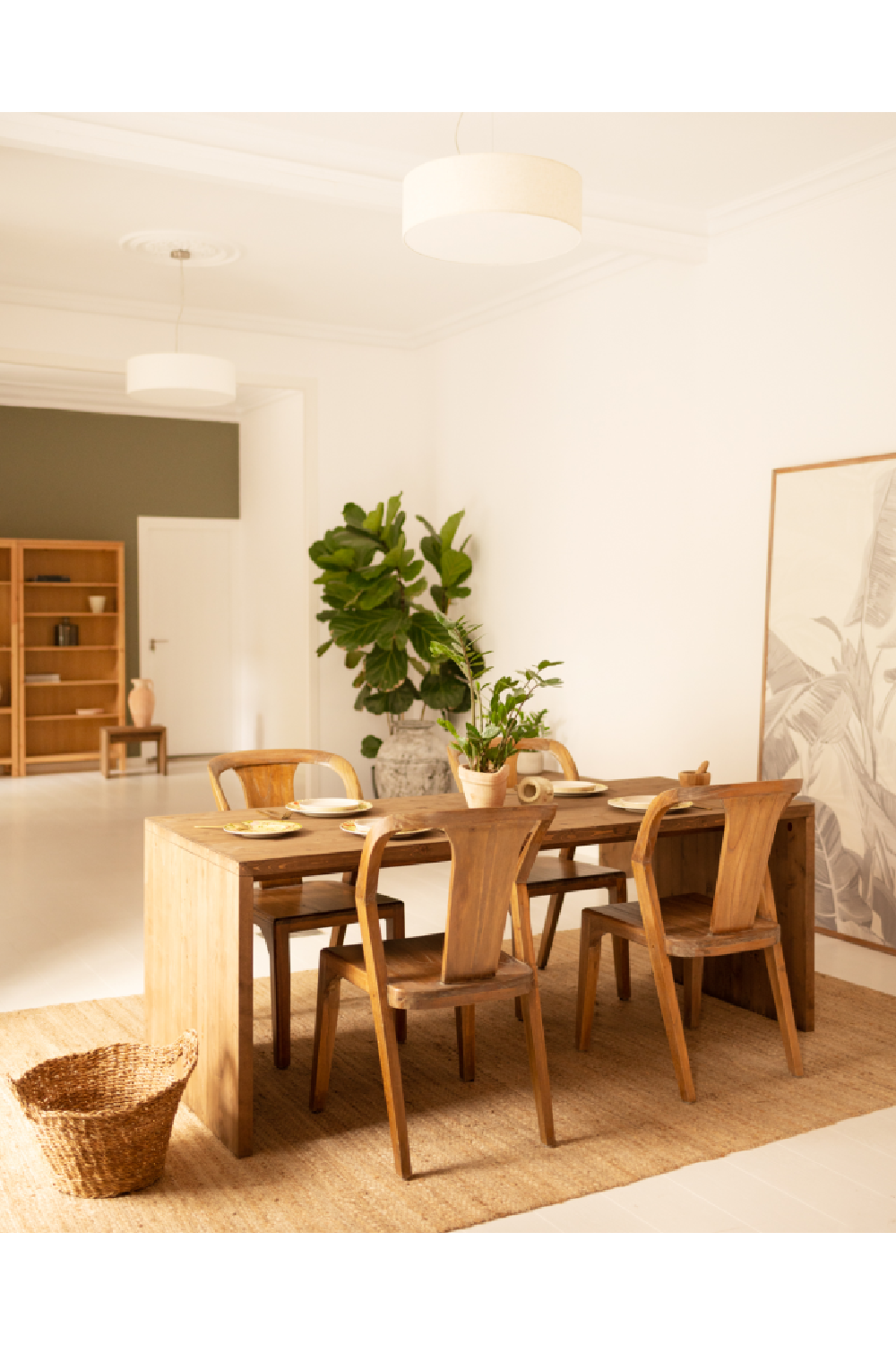 Angular Solid Wood Dining Table | Decowood Telva | Oroa.com