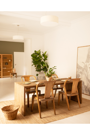 Angular Solid Wood Dining Table | Decowood Telva | Oroa.com