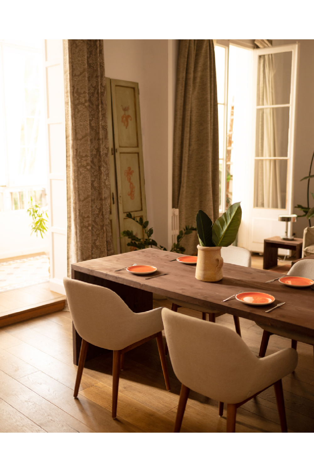 Angular Solid Wood Dining Table | Decowood Telva | Oroa.com