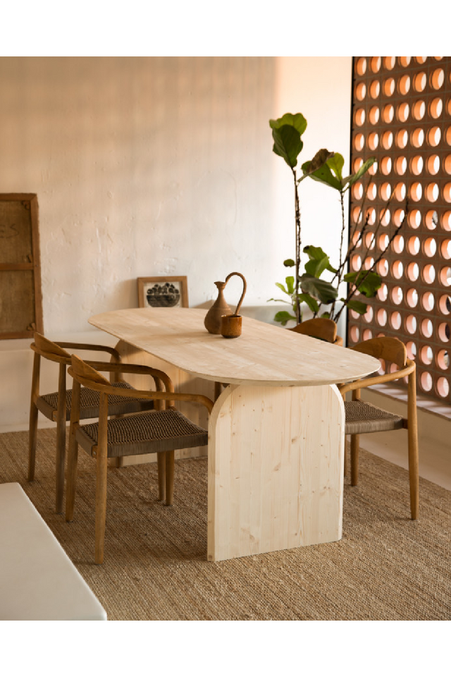 Wooden Oval Coffee Table | Decowood Bloom | Oroatrade.com