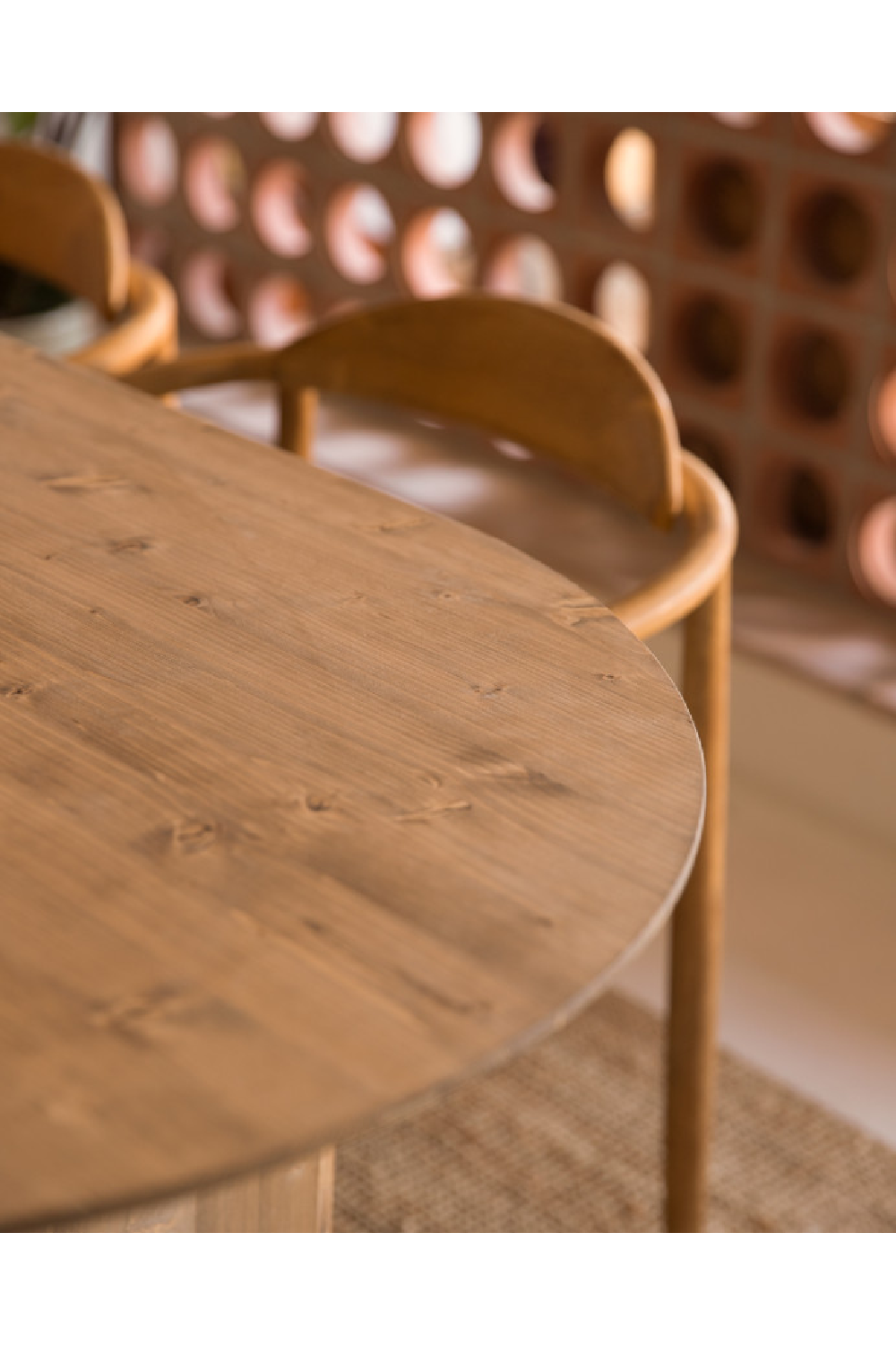 Wooden Oval Coffee Table | Decowood Bloom | Oroa.com