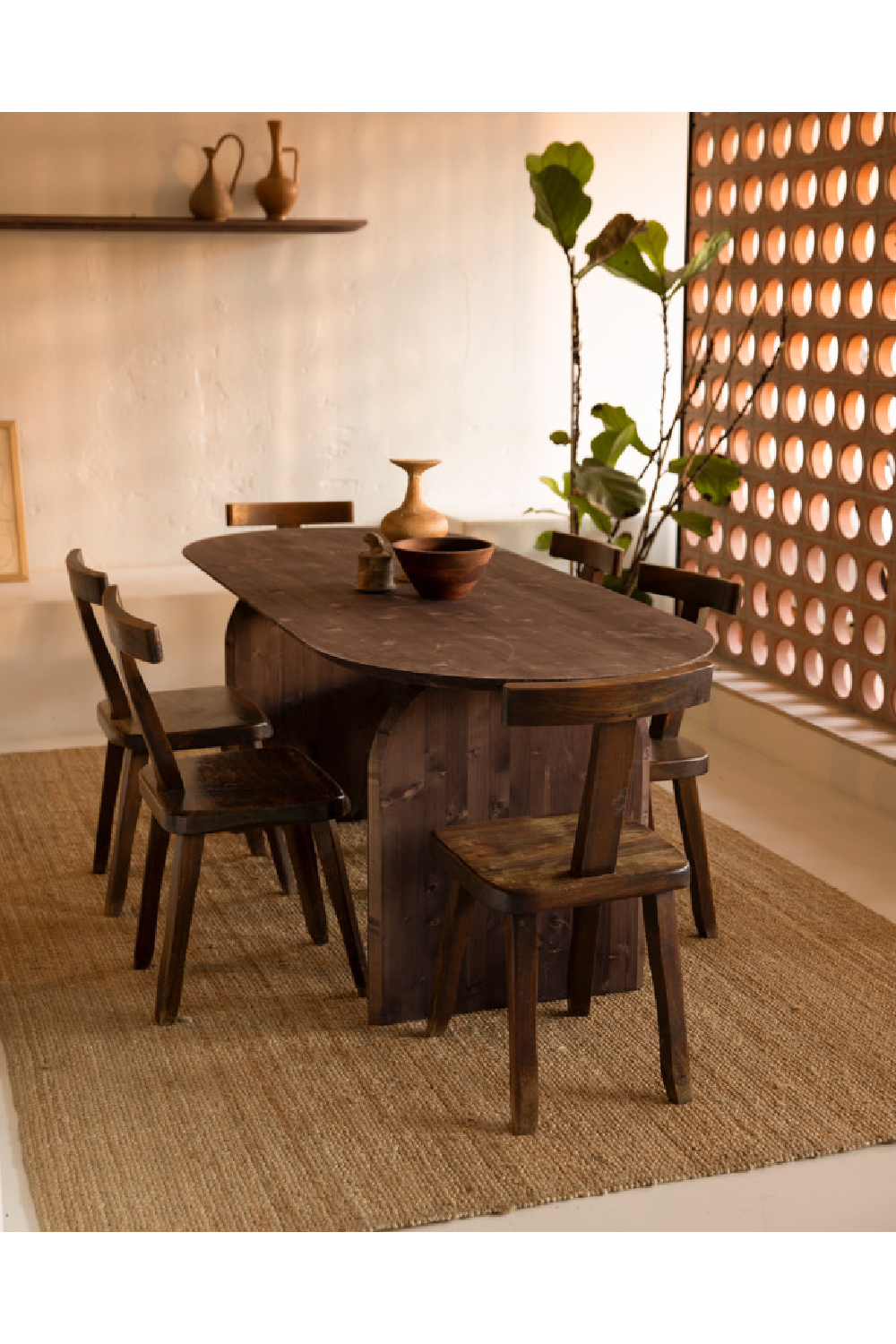 Wooden Oval Coffee Table | Decowood Bloom | Oroa.com