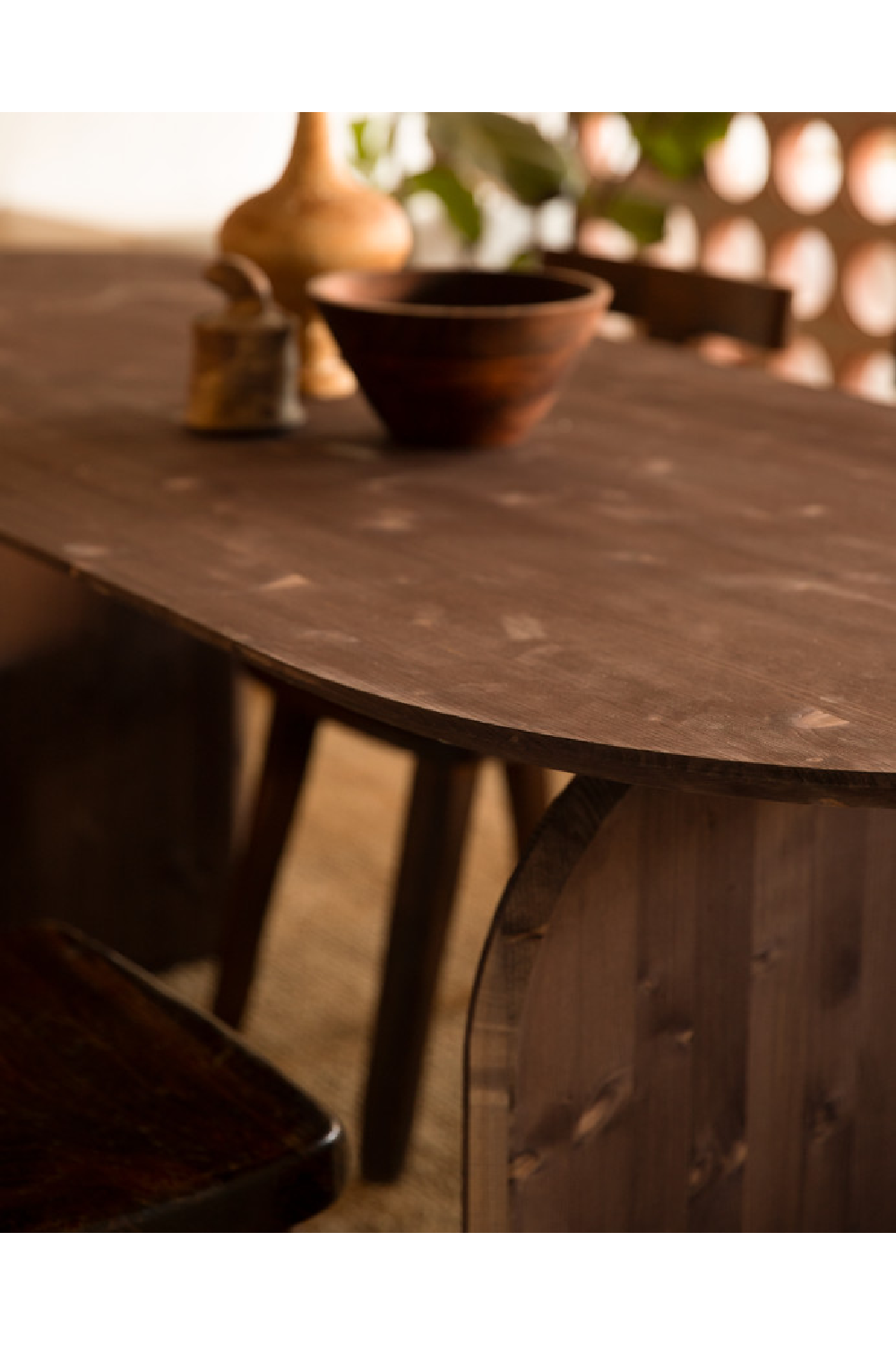 Wooden Oval Coffee Table | Decowood Bloom | Oroa.com