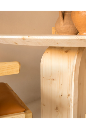 Round Solid Wood Dining Table | Decowood Bloom | Oroa.com