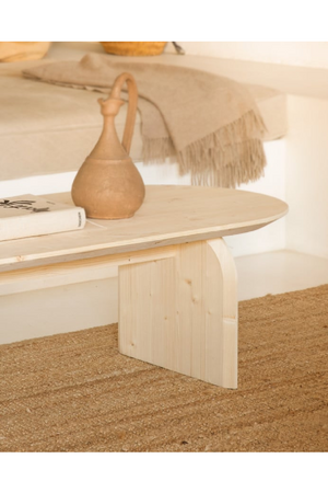 Wooden Oval Coffee Table | Decowood Bloom | Oroa.com