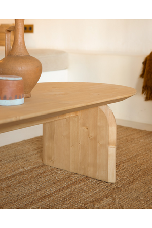 Wooden Oval Coffee Table | Decowood Bloom | Oroa.com