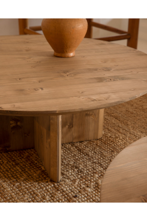 Wooden Round Coffee Table | Decowood Bloom | Oroa.com