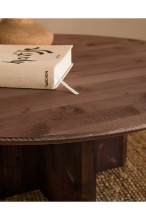 Round Solid Wood Coffee Table | Decowood Bloom | Oroa.com