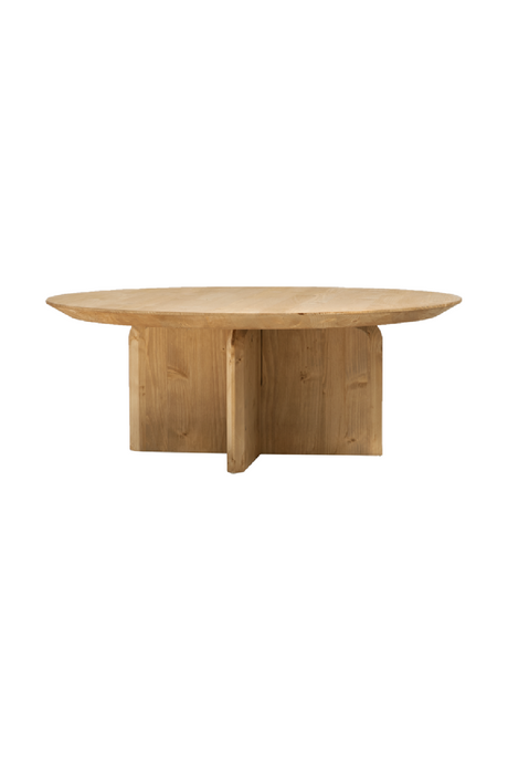 Round Solid Wood Coffee Table | Decowood Bloom | Oroa.com