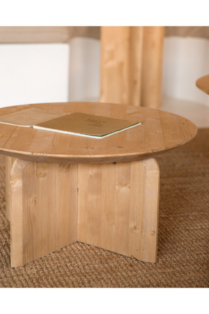 Round Solid Wood Coffee Table | Decowood Bloom | Oroa.com