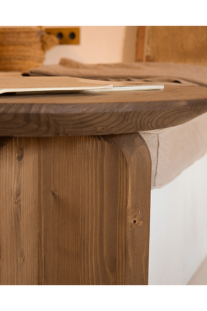 Round Solid Wood Side Table | Decowood Bloom | Oroa.com