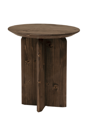 Round Solid Wood Side Table | Decowood Bloom | Oroa.com