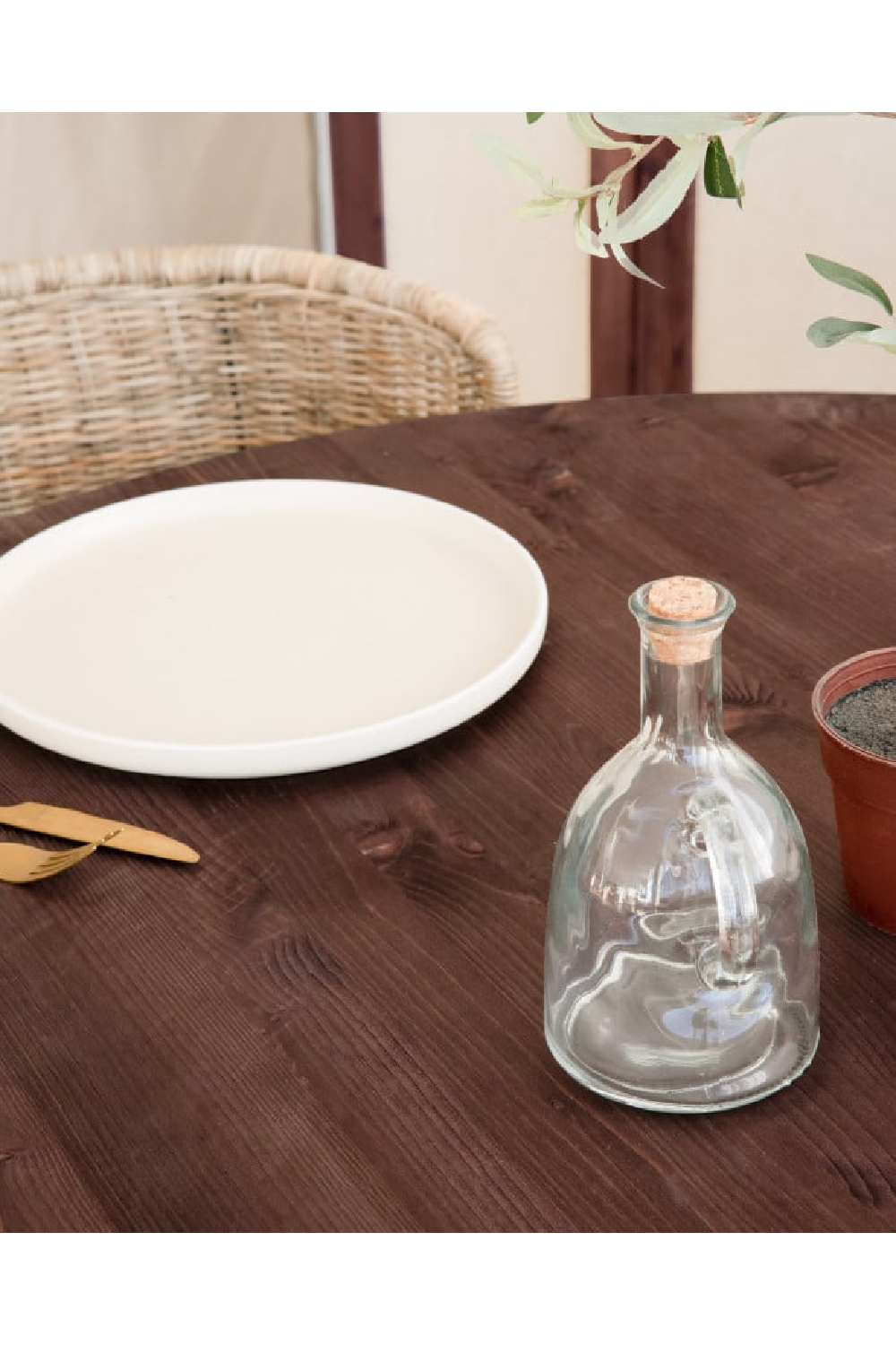 Japandi Round Dining Table | Decowood Tokyo | Oroa.com