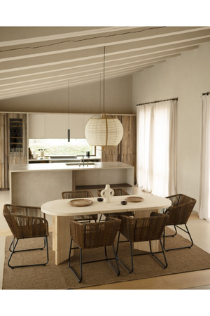 Oval Wood Dining Table | Decowood Osaka | Oroa.com