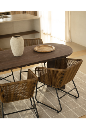 Oval Wood Dining Table | Decowood Osaka | Oroa.com
