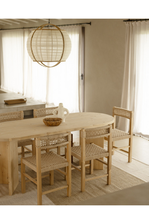 Oval Wood Dining Table | Decowood Osaka | Oroa.com