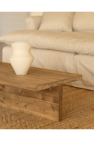 Varnished Wood Coffee Table | Decowood Sam | OROA.com