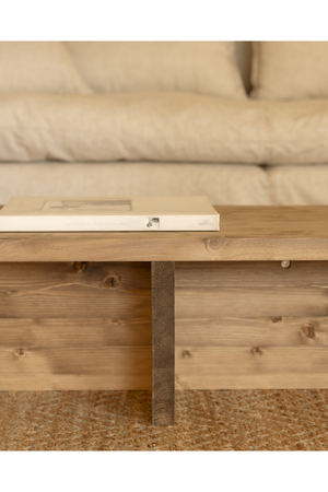 Varnished Wood Coffee Table | Decowood Sam | OROA.com