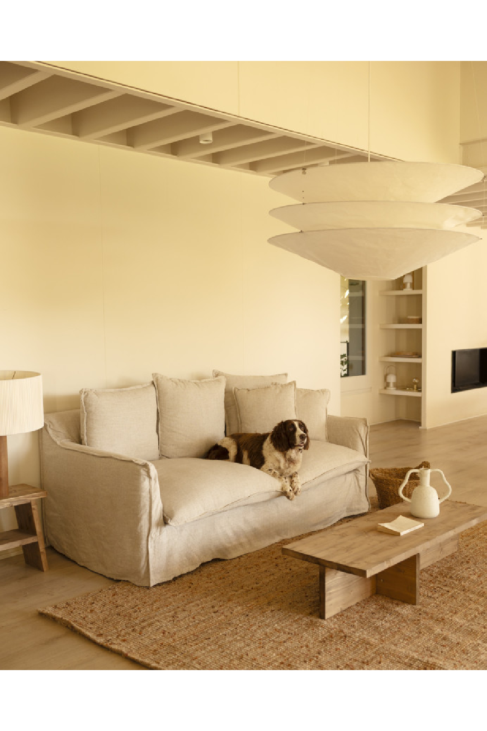 Varnished Wood Coffee Table | Decowood Sam | OROA.com