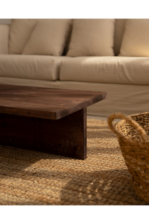 Varnished Wood Coffee Table | Decowood Sam | OROA.com