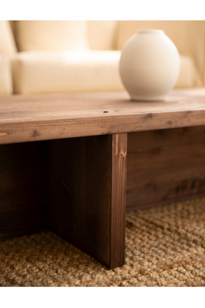 Varnished Wood Coffee Table | Decowood Sam | OROA.com