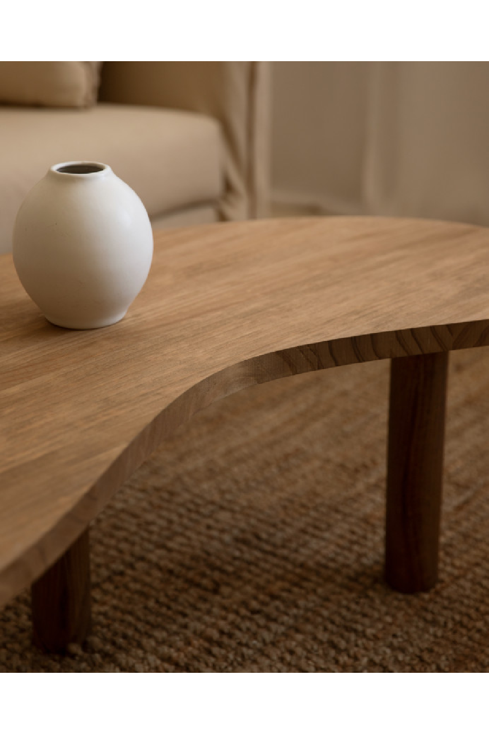 Curved Wooden Coffee Table | Decowood Gina | Oroa.com