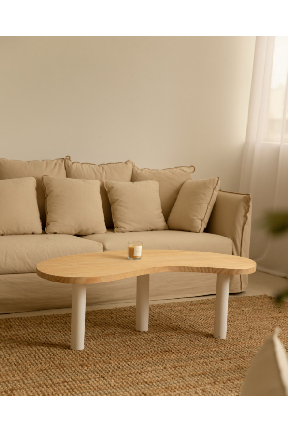 Curved Wooden Coffee Table | Decowood Gina | Oroa.com