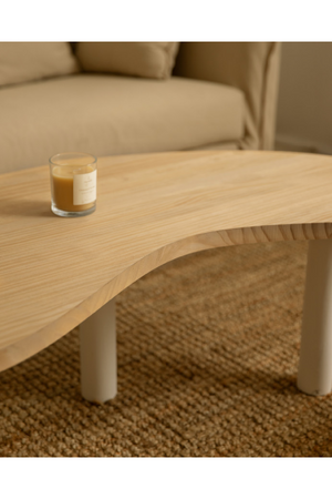 Curved Wooden Coffee Table | Decowood Gina | Oroa.com
