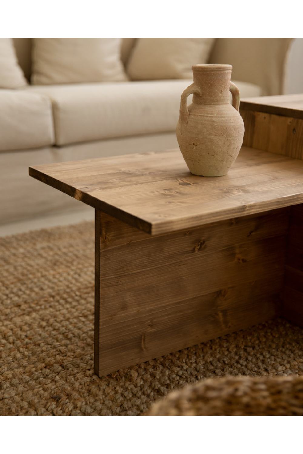 Cantilevered Solid Wood Coffee Tables (2) | Decowood Theo | Oroa.com
