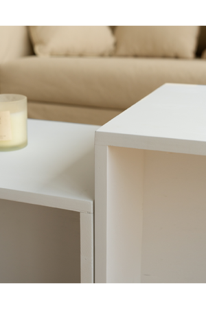 Cantilevered Solid Wood Coffee Tables (2) | Decowood Theo | Oroa.com