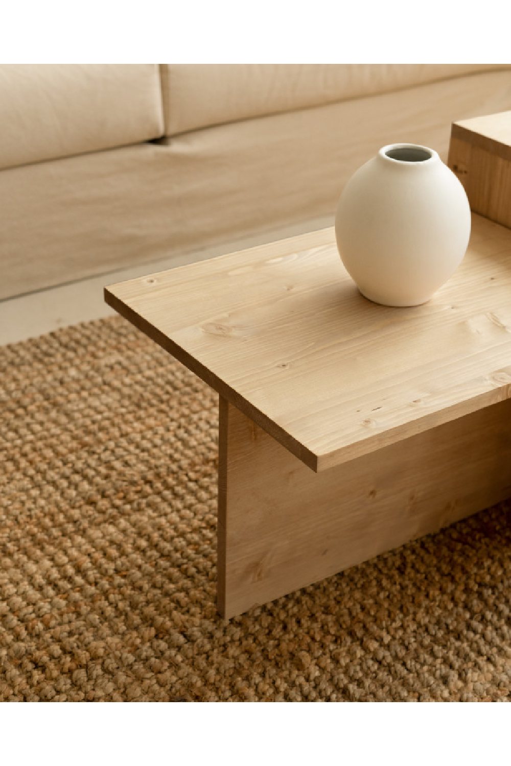 Cantilevered Solid Wood Coffee Tables (2) | Decowood Theo | Oroa.com