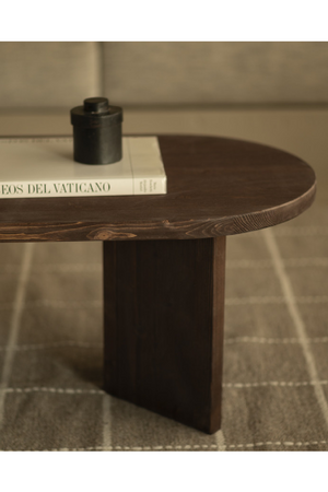 Oval Wood Coffee Table | Decowood Osaka | Oroa.com
