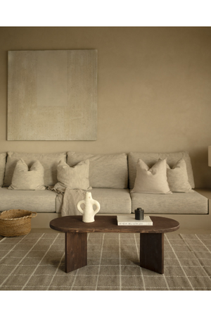 Oval Wood Coffee Table | Decowood Osaka | Oroa.com