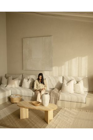 Oval Wood Coffee Table | Decowood Osaka | Oroa.com