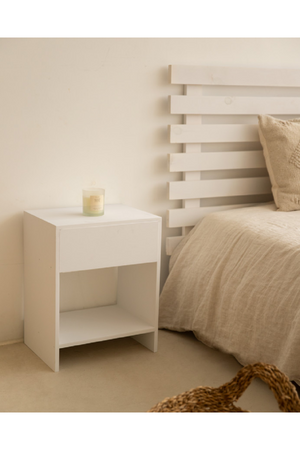 1-Drawer Wooden Bedside Table | Decowood Martina | Oroa.com