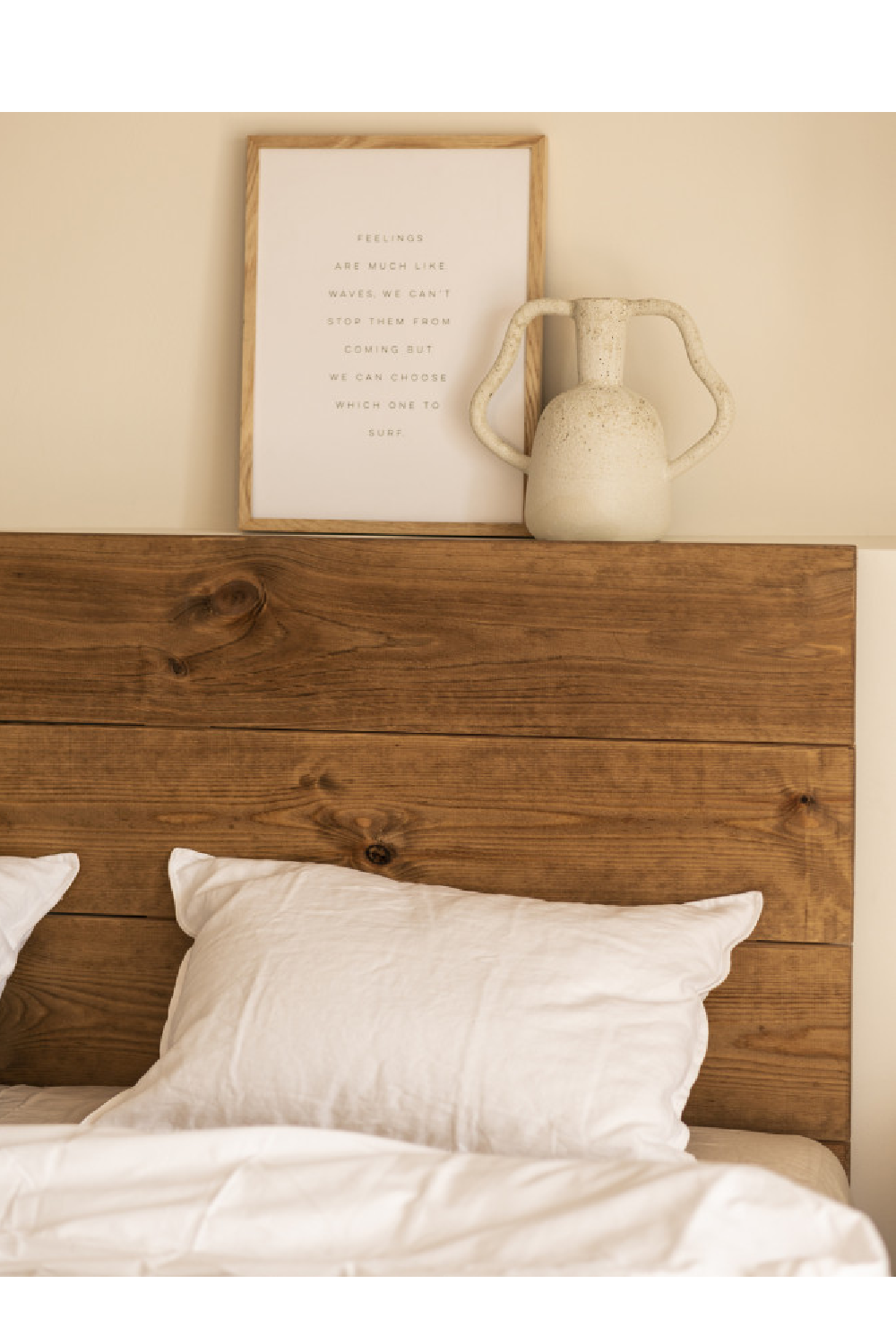 Wooden Headboard and Bedside Table | Decowood Flandes + Lina | Oroa.com