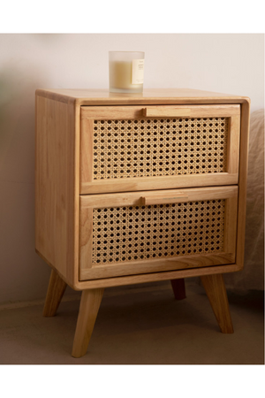 Headboard and 2-Drawer Bedside Tables (2) | Decowood Hoola + Caning | Oroa.com