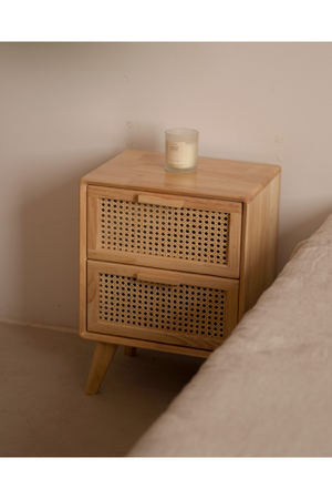 Headboard and 2-Drawer Bedside Tables (2) | Decowood Hoola + Caning | Oroa.com