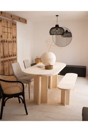 Oval Dining Table and Bench Set | Decowood Tokyo | Oroa.com