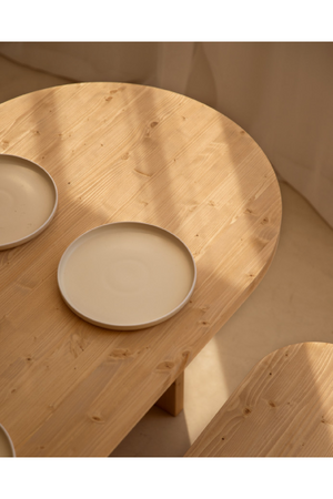 Oval Dining Table and Bench Set | Decowood Tokyo | Oroa.com