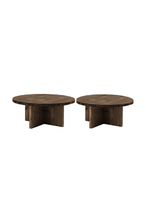 Crossed Base Wooden Coffee Tables (2) | Decowood Tokyo | Oroa.com